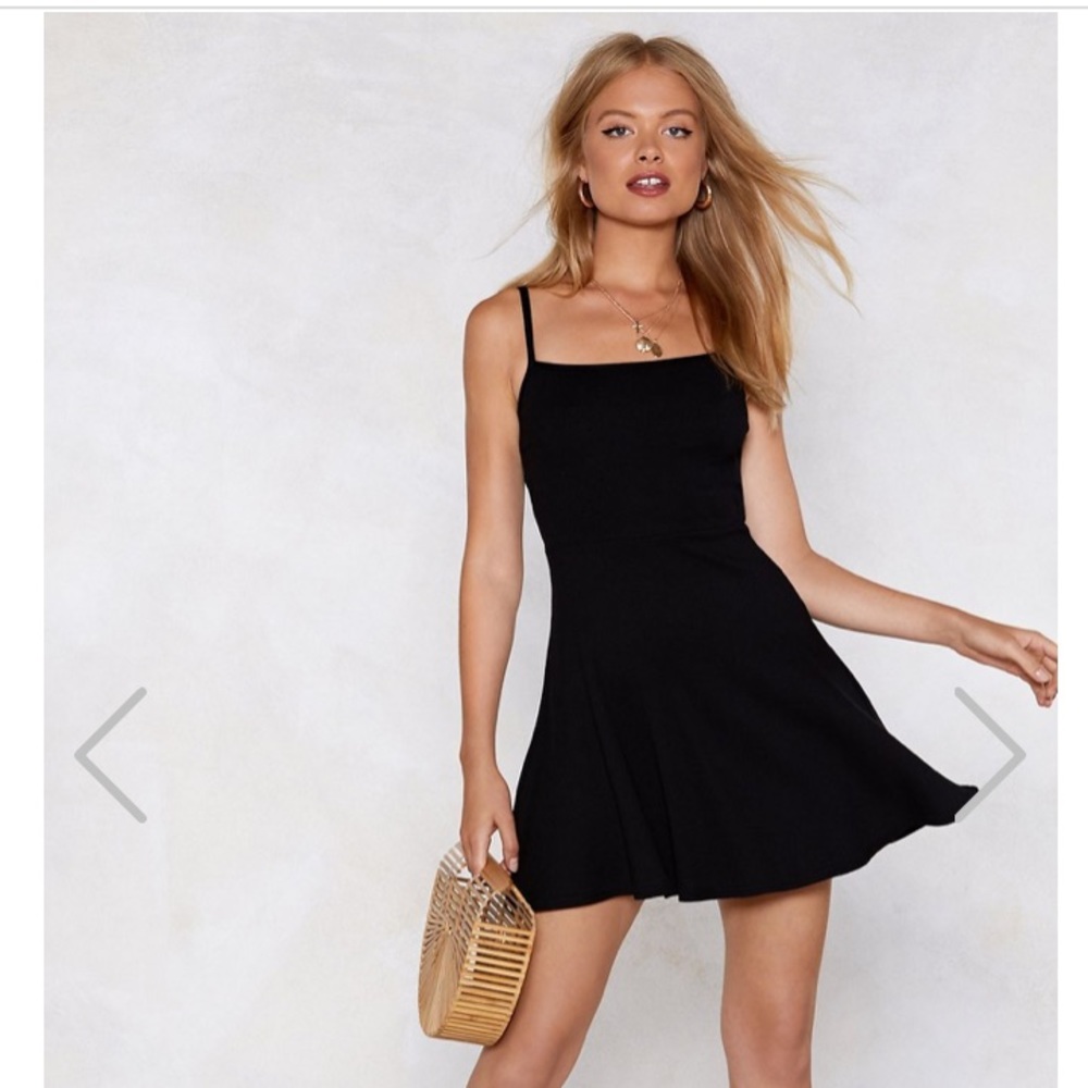 Nasty Gal Black Skater Dress | Size 4